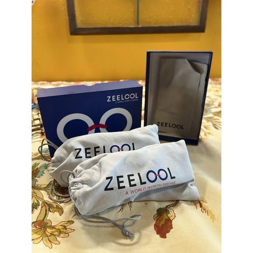 Pair Of ZEELOOL Eyeglasses Benitez And Black Pearl Cateye Frames (Clear Lenses)